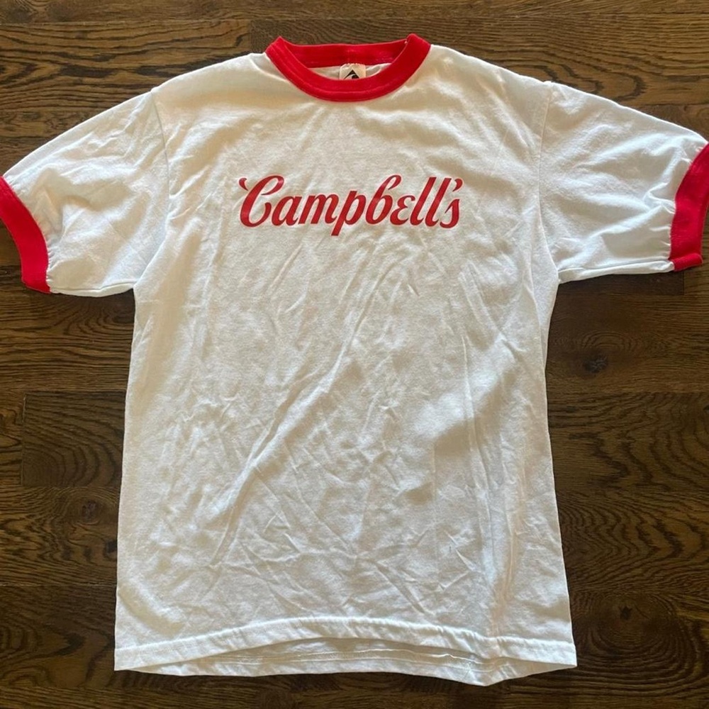 Campbell's White and Red Short Sleeve Tee